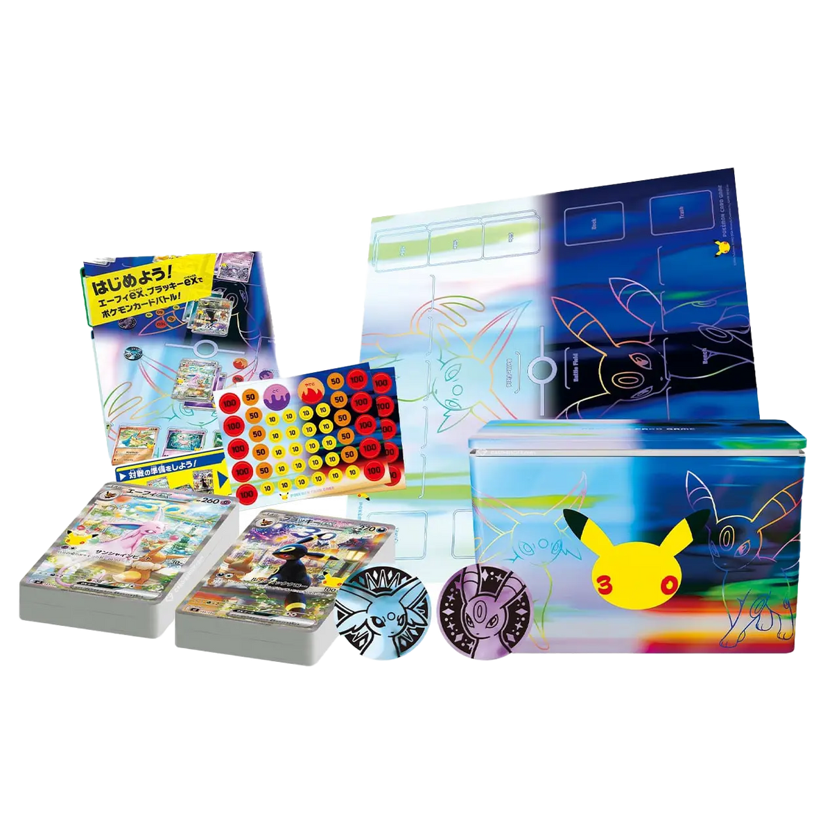 Pokemon Card MEGA 30th Celebration Espeon & Umbreon Premium Deck Set - Japanese Exclusive