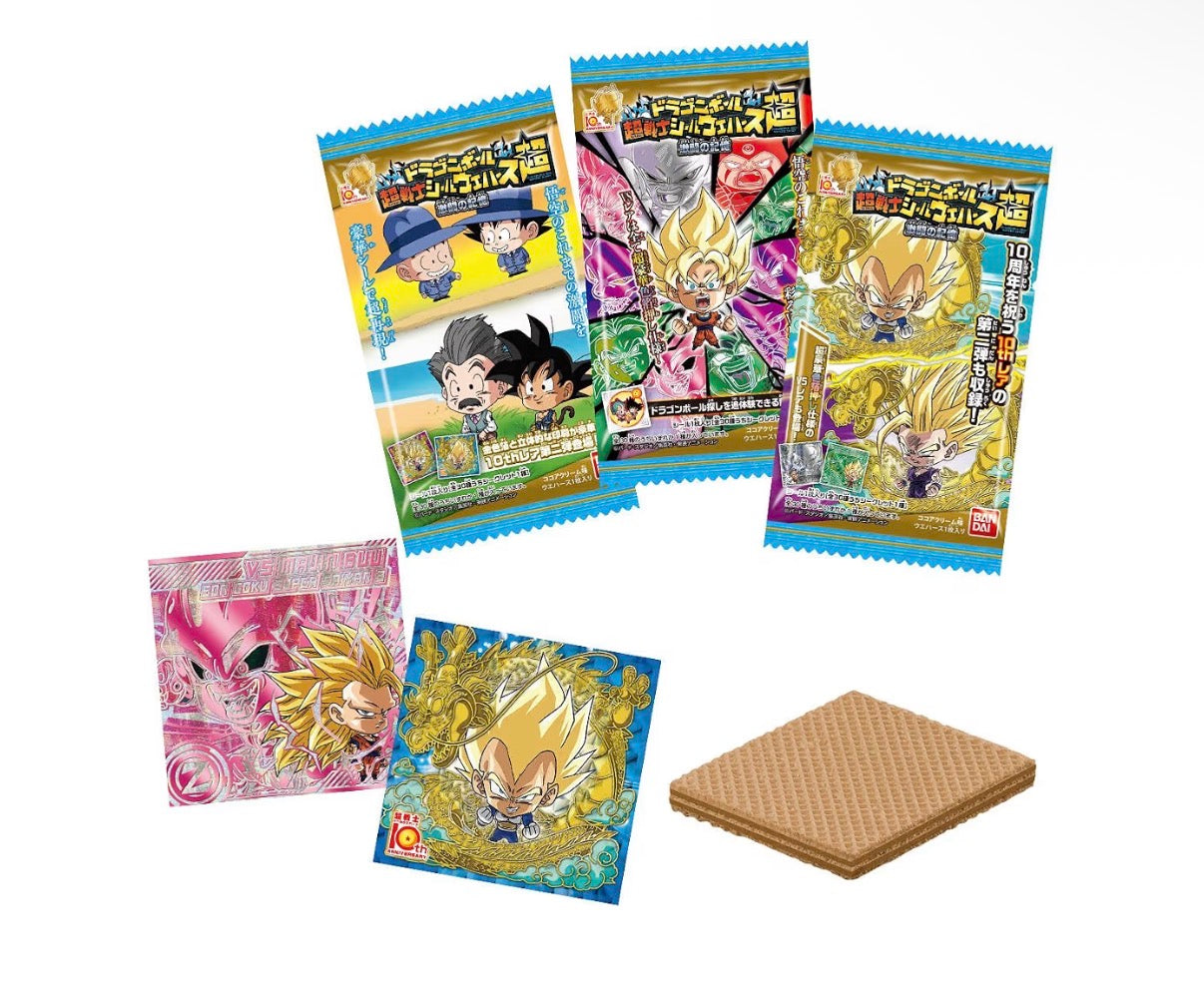 Dragon Ball “Super Warrior” 10th Anniversary Wafer Snack Packs(20pks) – Japanese Exclusive